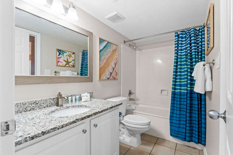 Featuring a shower/tub combo