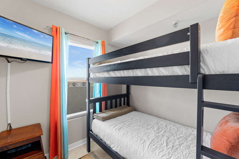 An extra room with bunks is a great escape even for the littlest vacationers!