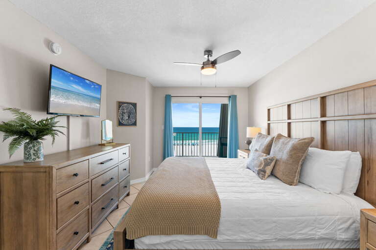 Take in the Gulf views or watch a movie!