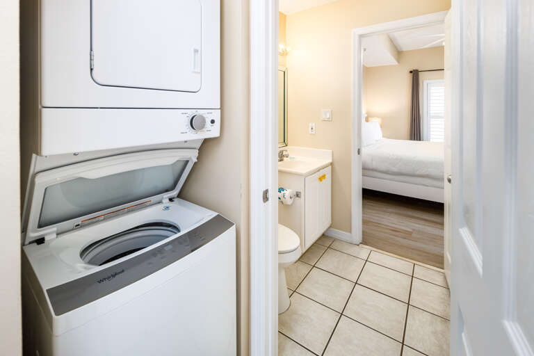 Washer and dryer in the condo for your convenience