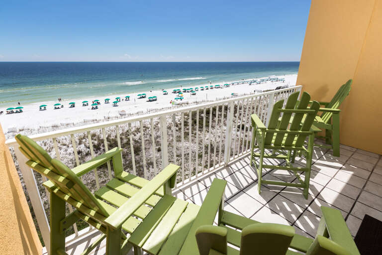 Enjoy the great view from this beach front balcony