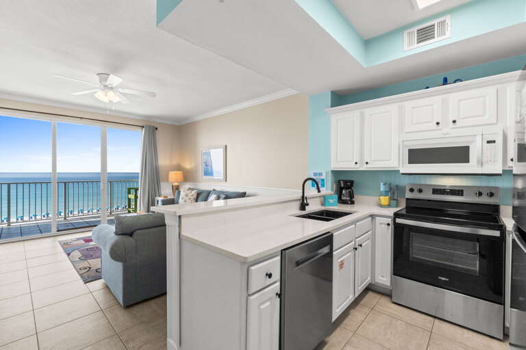 Light and airy with all major appliances 