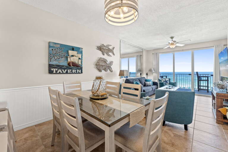 Even while dining you are reminded that you are at the beach - enjoy your beach front meal!