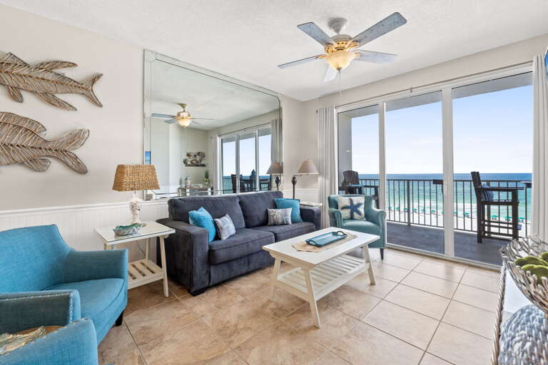 Unbelievable views from the is 5th floor unit showing the emerald waters of the Gulf 