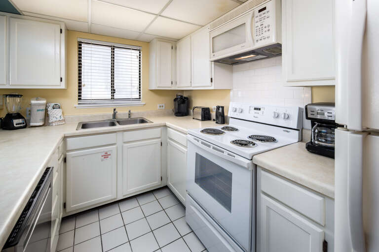 All major appliances and lots of counter space! 