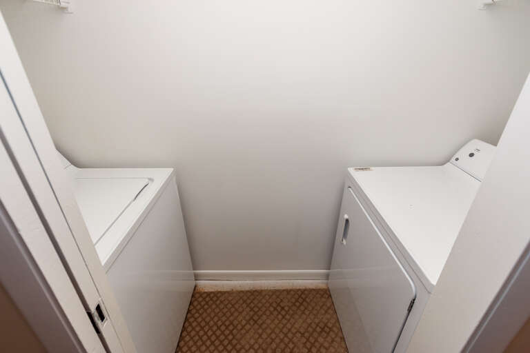 Full size in unit washer and dryer for your convenience