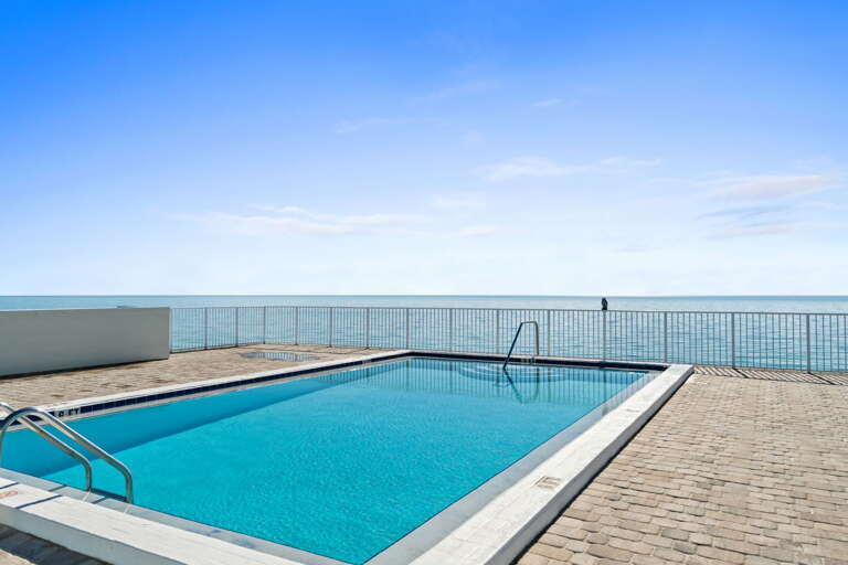 Take a dip in the pool with views of the Gulf