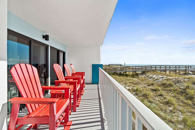 High-end bistro height polywood furniture on balcony