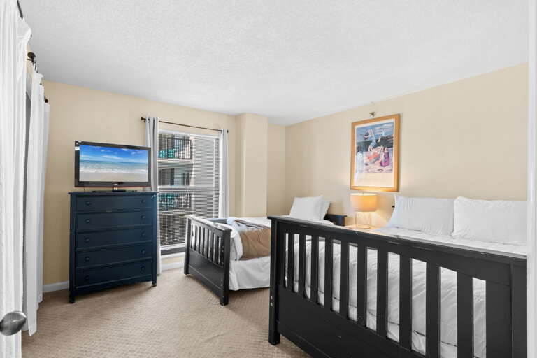 Contains a TV & a window for some Florida sunshine! 