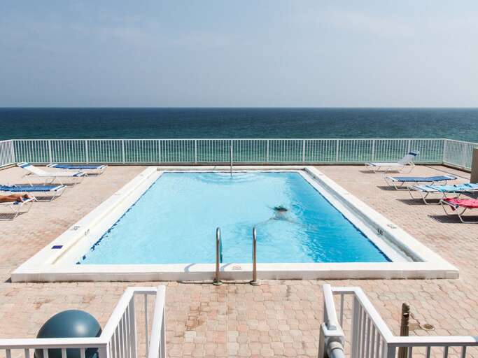 This property features a roof top pool with breathtaking views!