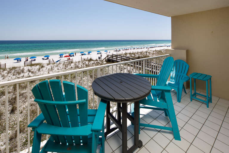 Plenty of seating on the balcony for all to enjoy!