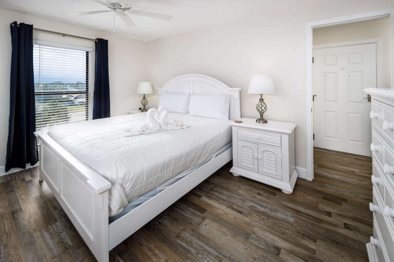 Featuring a king size bed for a great nights rest