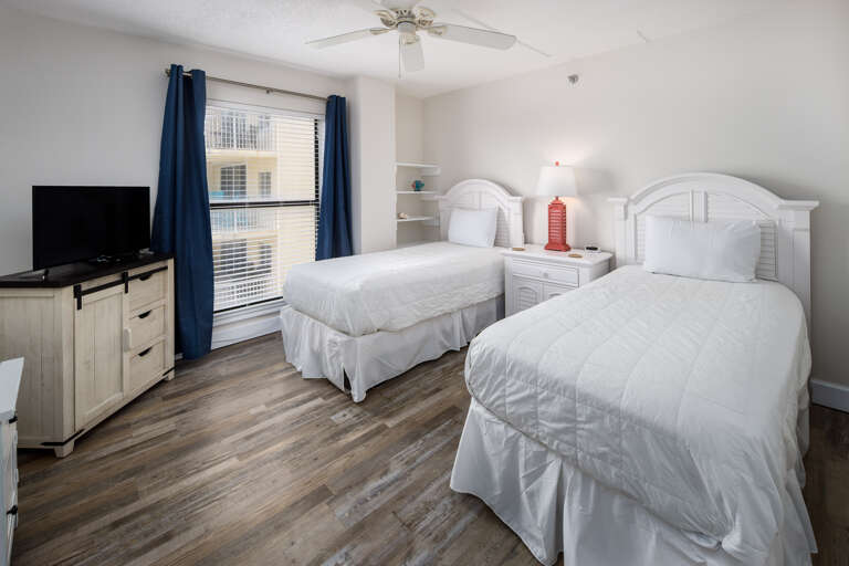 Featuring two twin beds.