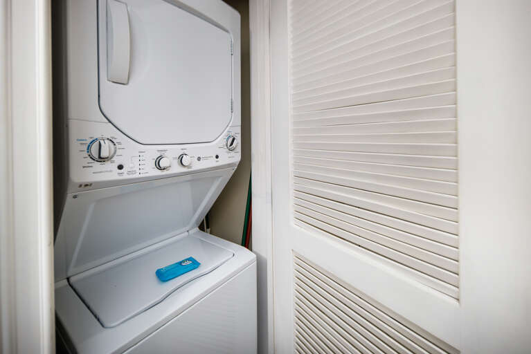 In unit washer and dryer for your convenience 