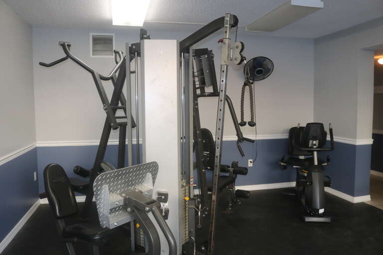 Plenty of equipment to work out on