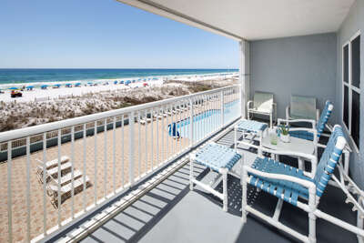 Awesome balcony furniture for true comfort while enjoying these incredible views.