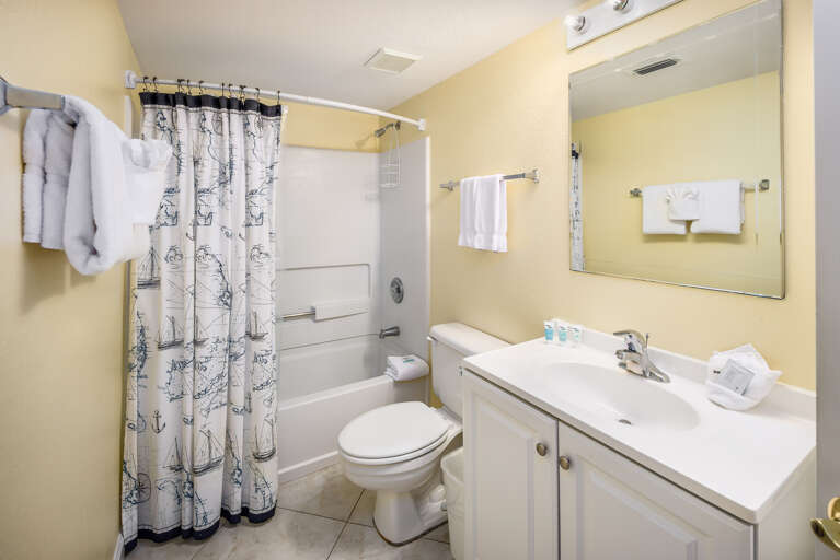 Wash away your worries in this full bath