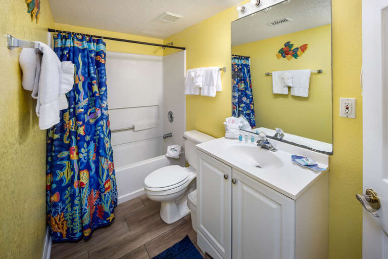 Bath/shower combo in this second bathroom