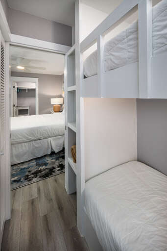 Additional view of the second guest bedroom from the bunk room. Additional view of the second guest bedroom from the bunk room.