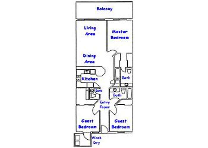Floor plan for Island Beach Resort 5003.