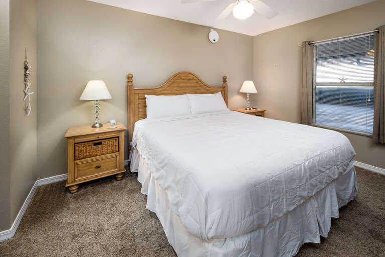 A King sized bed in the master bedroom for a great nights rest