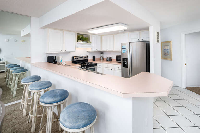 Additional seating for four.  Enjoy a snack!