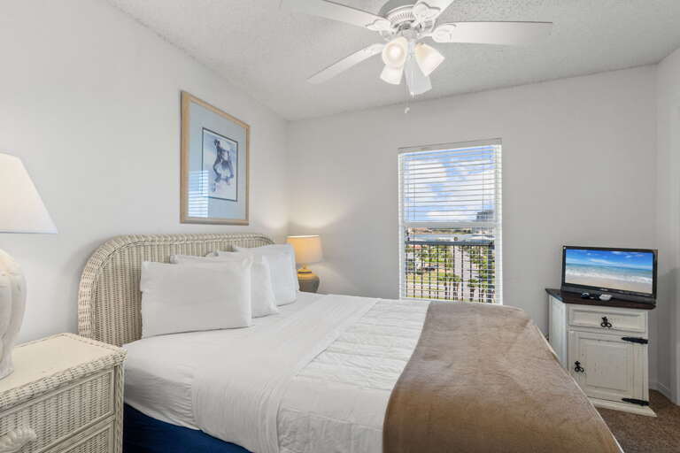 Has a TV for your viewing pleasure and a window for the Florida sunshine!