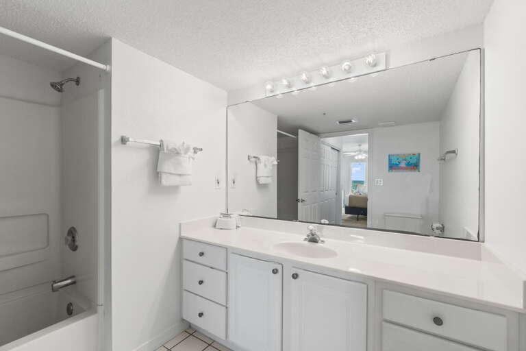 Ample counter space to get ready for a night of fun!