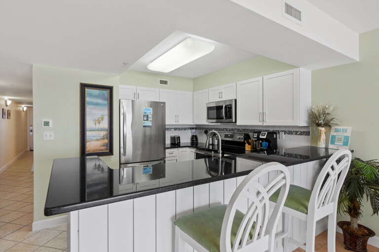 Enjoy a snack at the breakfast bar.