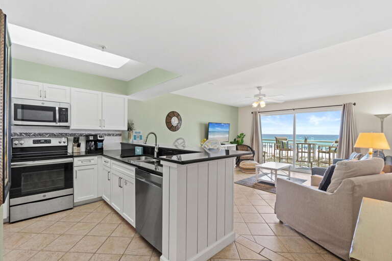 Fully updated kitchen with all stainless steel appliances and granite counter tops.