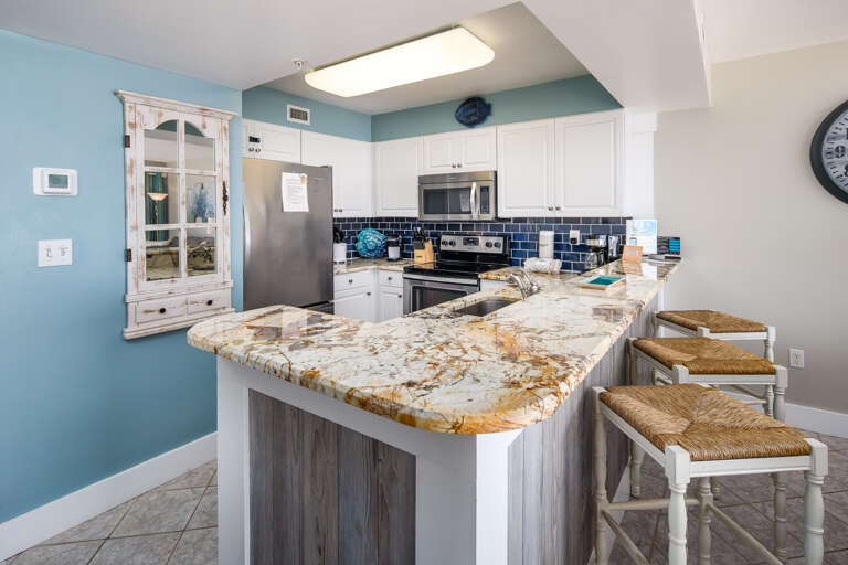 Enjoy a snack at the breakfast bar!