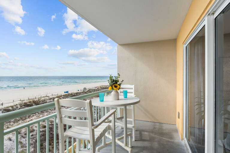 Enjoy the Gulf views from your beach front balcony!