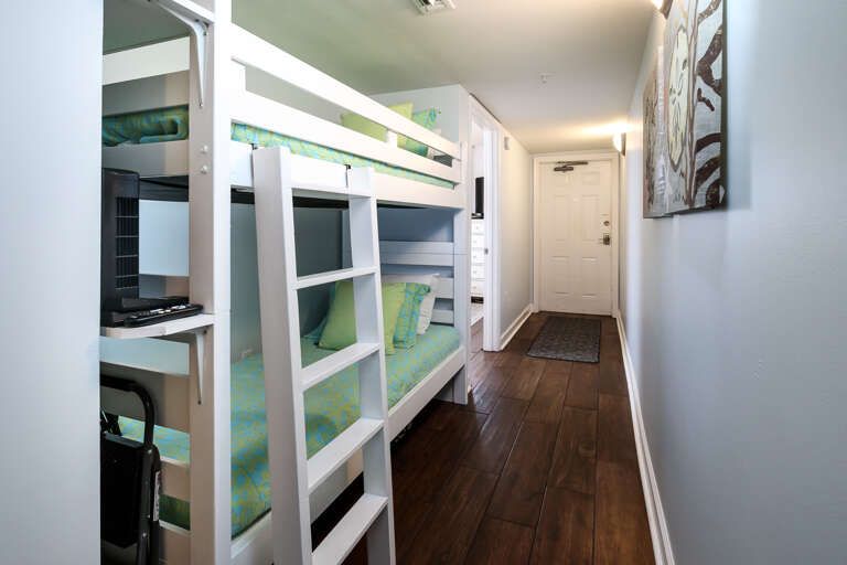 Entryway and bunks for extra guests