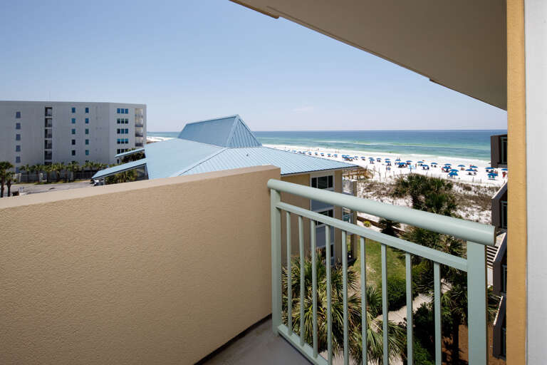 A feature for only the corner condos, the master bedroom features a separate, private balcony!