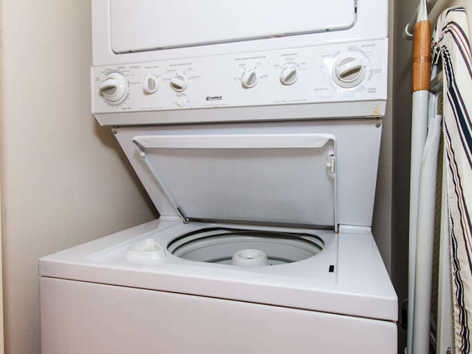 Stackable washer & dryer for your convenience