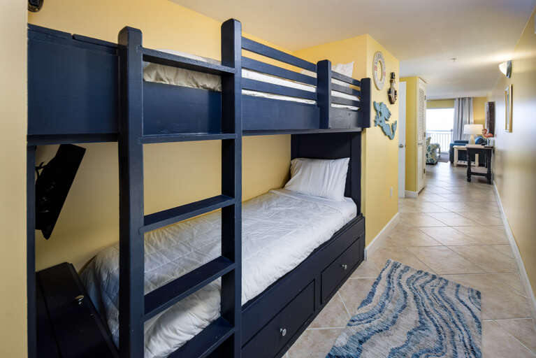The bunks in the hallway are perfect for kids!  With 19" TV's in both bunks