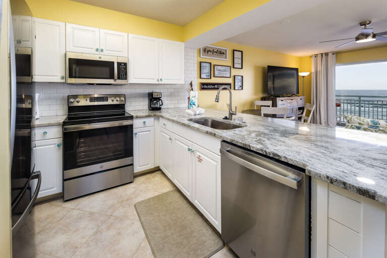 All stainless steel appliances.