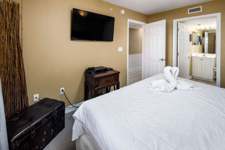 Wall-mounted television for morning and night entertainment