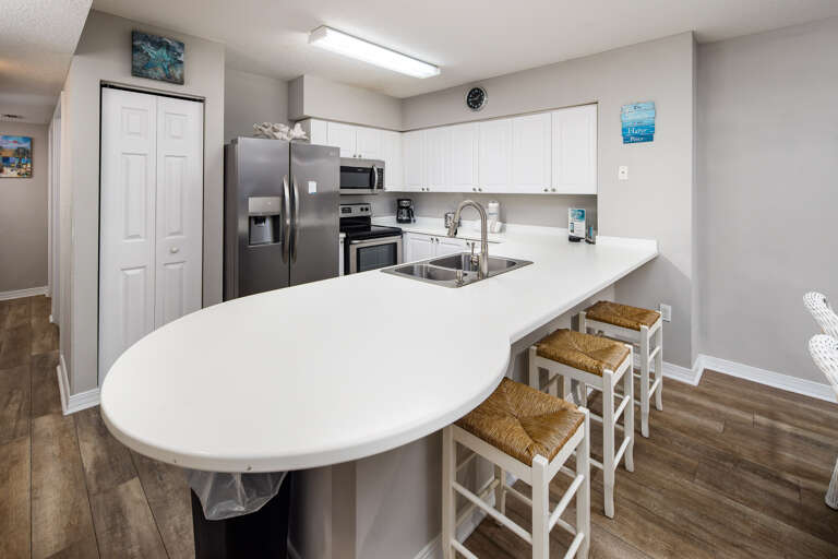 Additional seating at the island