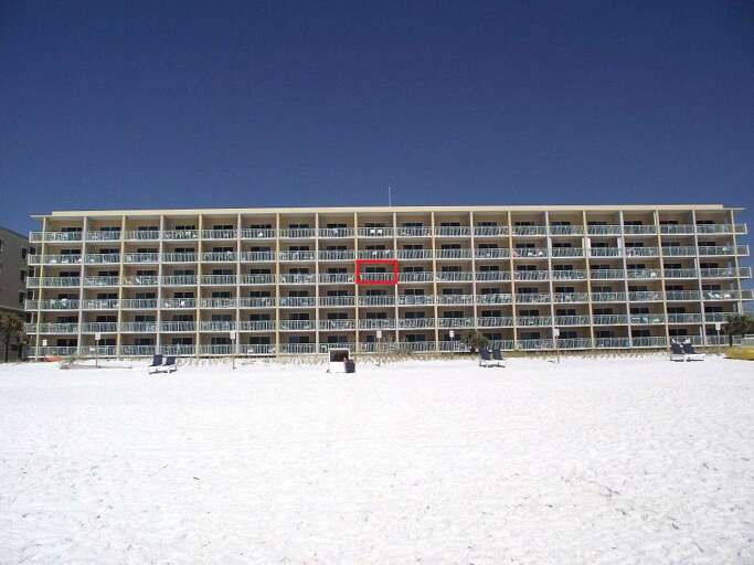 View of the condo from the shoreline.
