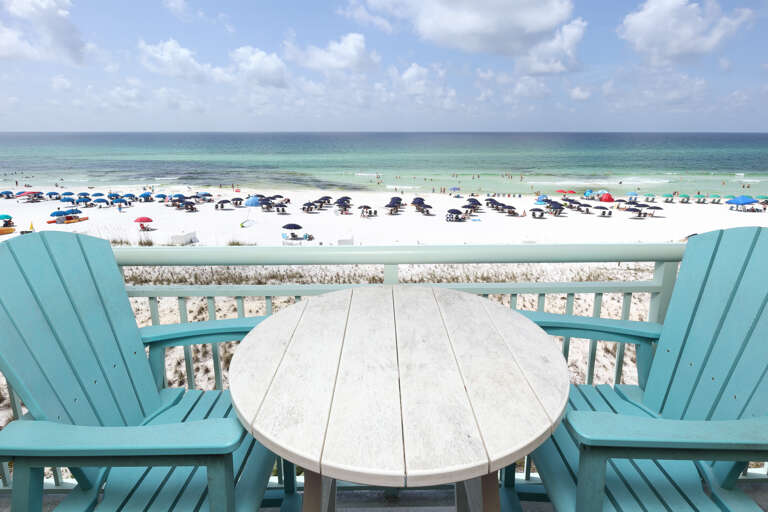 Enjoy the stunning views of the Emerald Coast from the private balcony or kick back and relax along the water using the complimentary beach service included with your rental! (Mar-Oct)