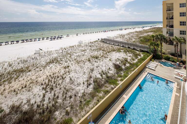 You'll also get a great view of the pool area from the 4th floor.