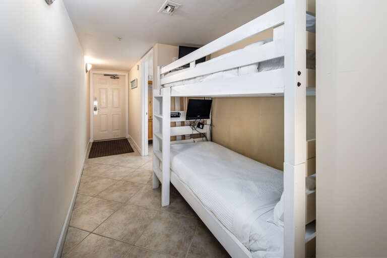 A big hit with the kids - TVs in the bunks!