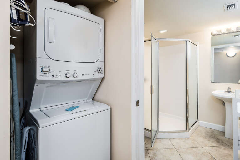 Washer and dryer in the unit to use for your convenience.