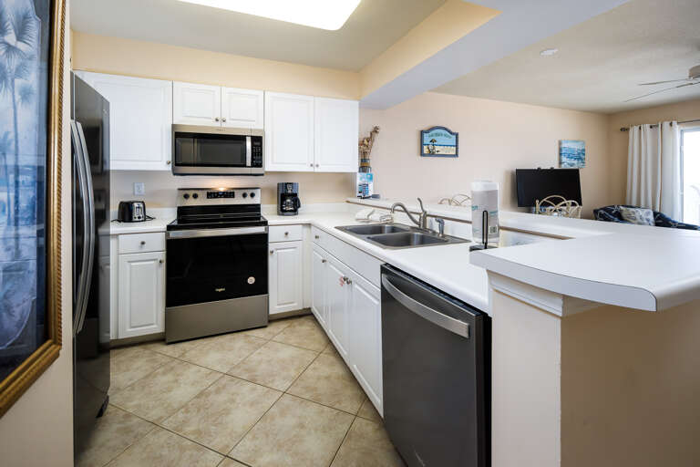 Kitchen has new appliances & all of you basic items needed to make yummy meals.  