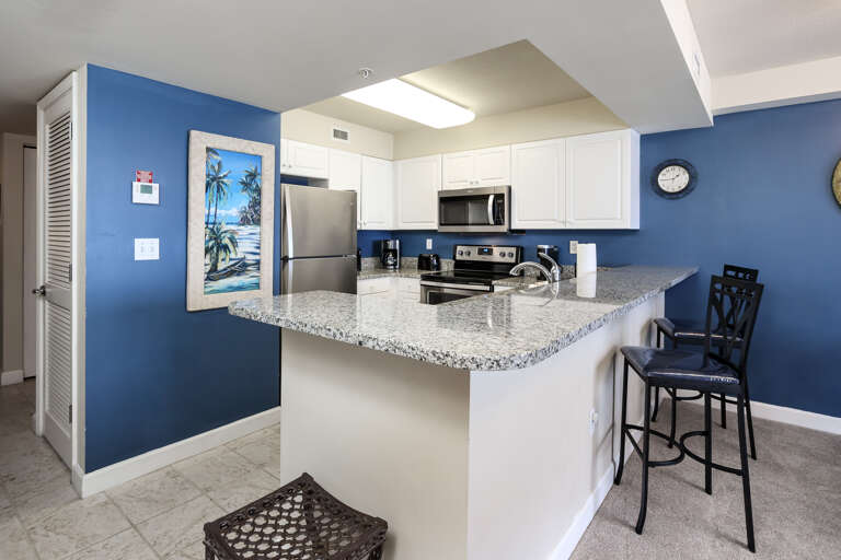 Plenty of counter-space and additional seating ensures ample room for entertaining and dining in Plenty of counter-space and additional seating ensures ample room for entertaining and dining in