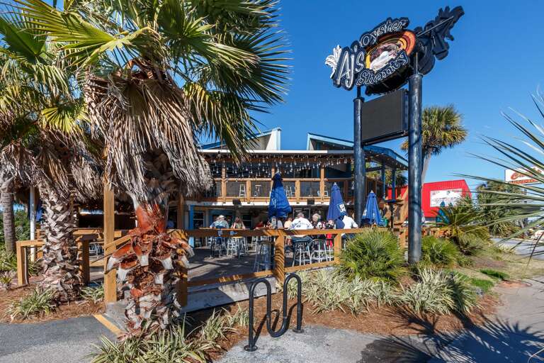 Also on Okaloosa Island, AJ's is perfect for live entertainment and adult beverage time, as well as fun seafood meals for the little ones to try. Also on Okaloosa Island, AJ's is perfect for live entertainment and adult beverage time, as well as fun seafood meals for the little ones to try.