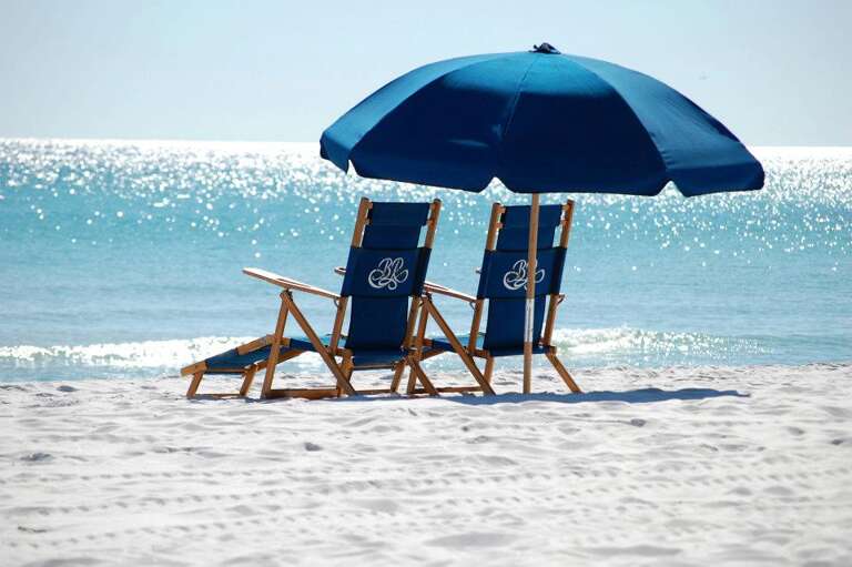 Two chairs and an umbrella will be set up for you each day. Mar-Oct