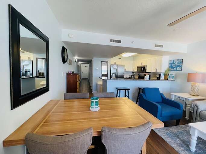 Enjoy your favorite meals at this table for 4.