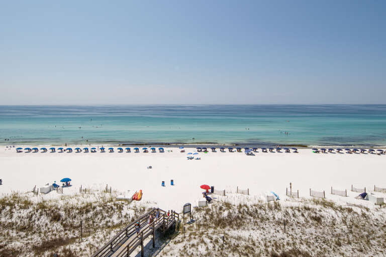 Direct views of the Gulf. Boardwalk pictured is private for guests and owners of Pelican Isle ONLY making your trips to those relaxing beach chairs a QUICK one. Direct views of the Gulf. Boardwalk pictured is private for guests and owners of Pelican Isle ONLY making your trips to those relaxing beach chairs a QUICK one.